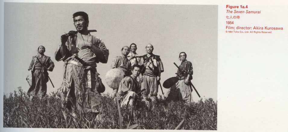 Caption right top: Figure 1a.4 The Seven Samurai 1954 Film; director: Akira Kurosawa
