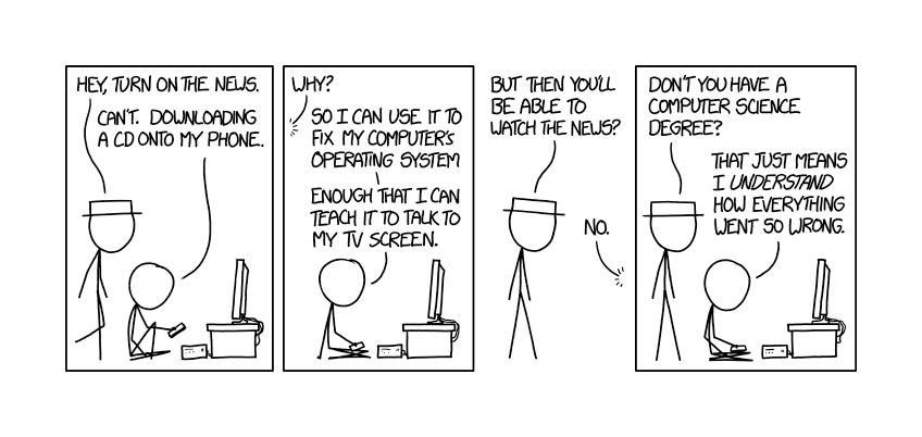 Investigating my cascade of laptop and backup problems (XKCD #1760: ‘TV Problems’)