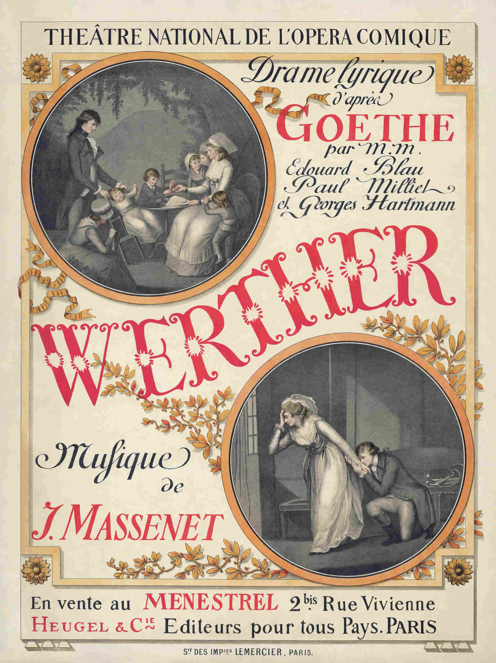 “Grasset poster for 1893 French premiere of Werther”