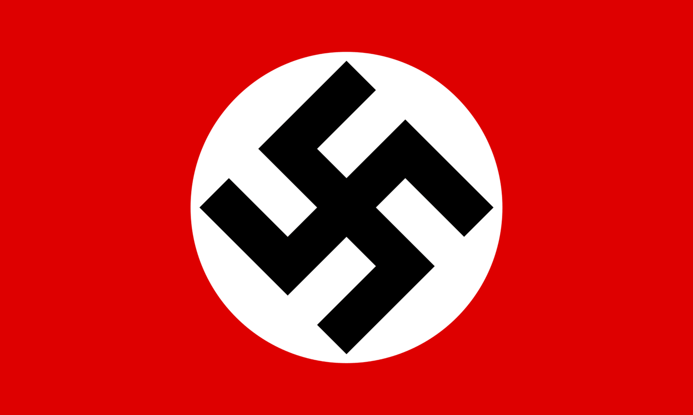 The Nazi swastika (NSDAP flag), 1920 (see also: Nazi symbolism, Occultism in Nazism, Art of the Third Reich, Triumph of the Will)