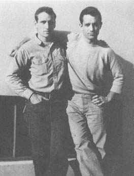 Kerouac (right) with pal Neal Cassady
