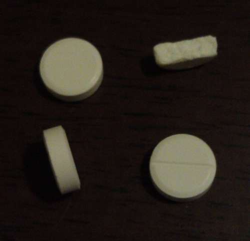 3 pills, one broken in half