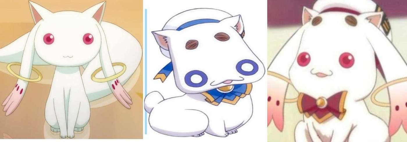 A visual comparison of Aria Company’s cat and Madoka’s Kyubey.