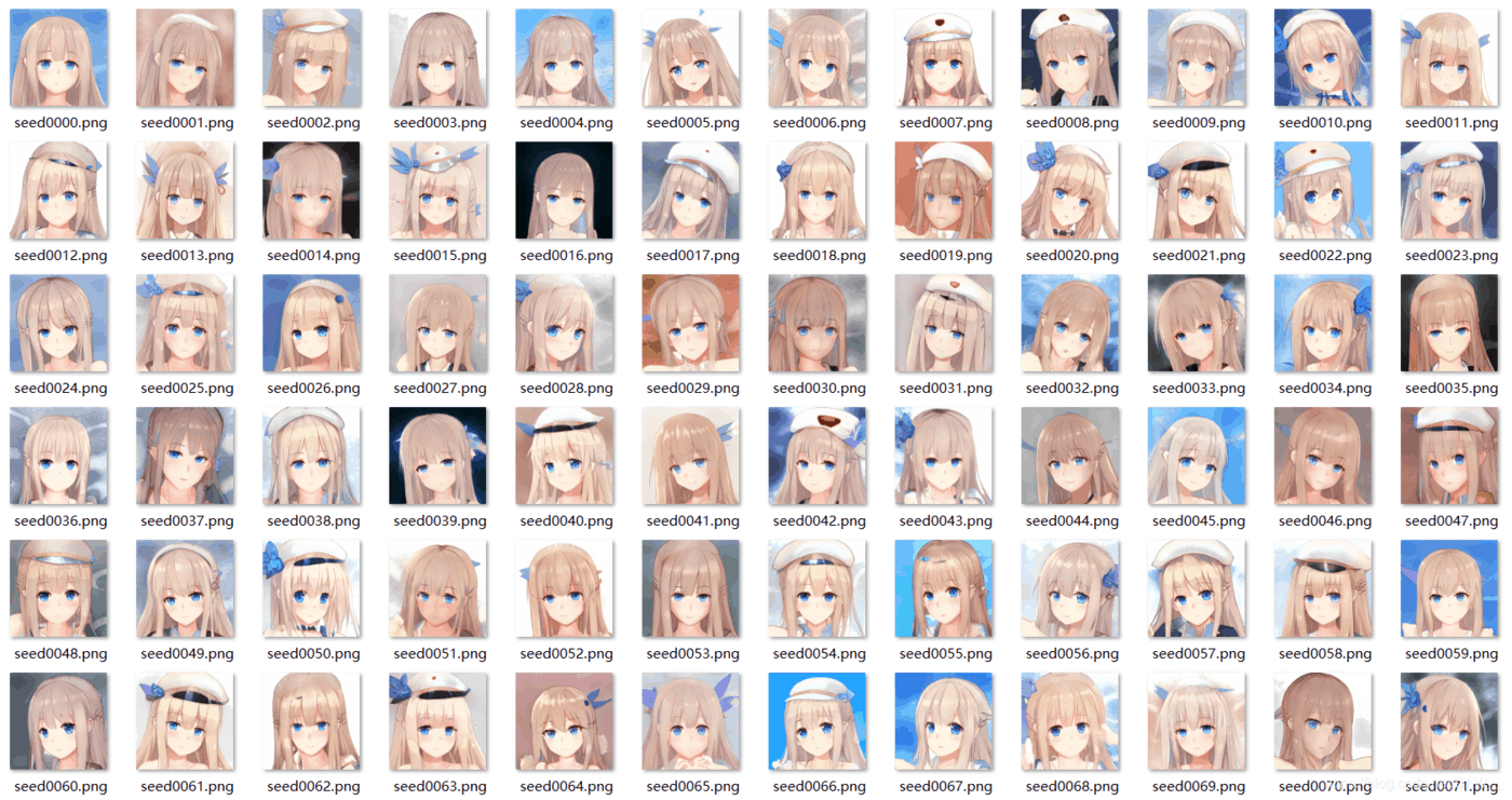 Random samples for anime portrait S2 → Warship Girls character Lexington.